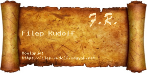 Filep Rudolf névjegykártya