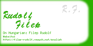 rudolf filep business card